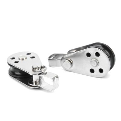 2pcs Stainless Steel Nylon Pulleys Small Lifting Pulley for Boat Sailing Kayaking
