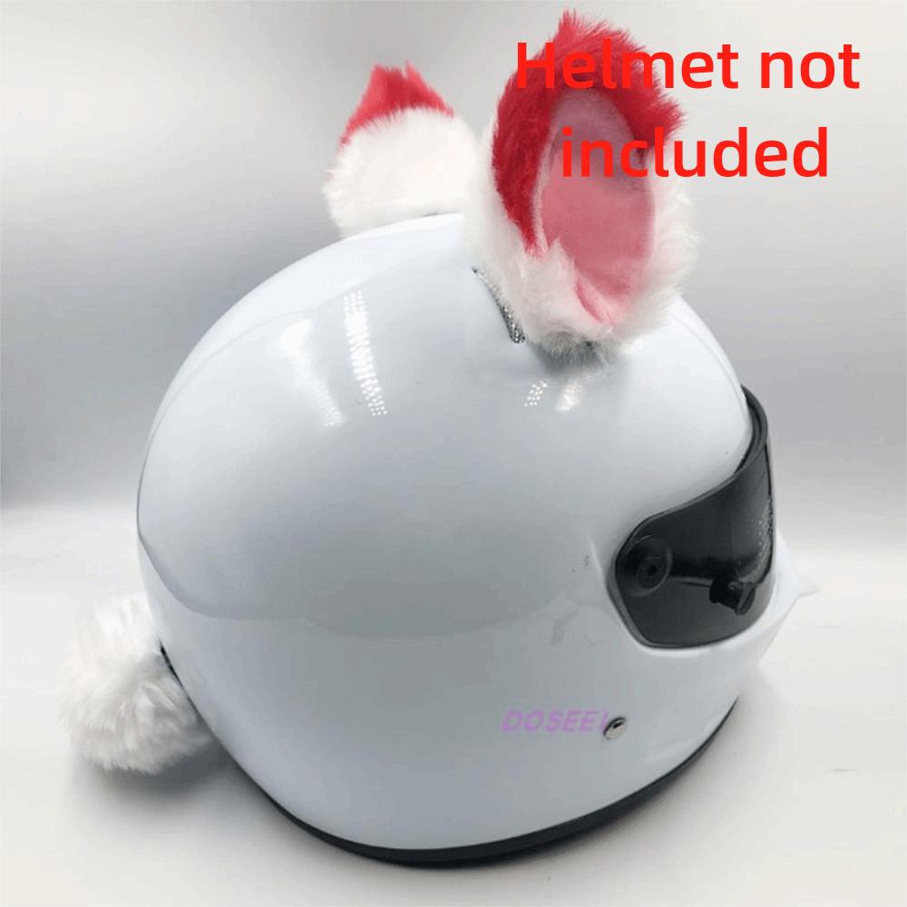 

Cute Self-adhesive Motorcycle Helmet Decor Cosplay Soft Cat Ears Smooth Personality Motocross Accessories