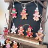 Christmas Four Grid Gingerbread Man Wooden Pendant Christmas Tree Decoration Gift Box Show Window Decoration Pendant