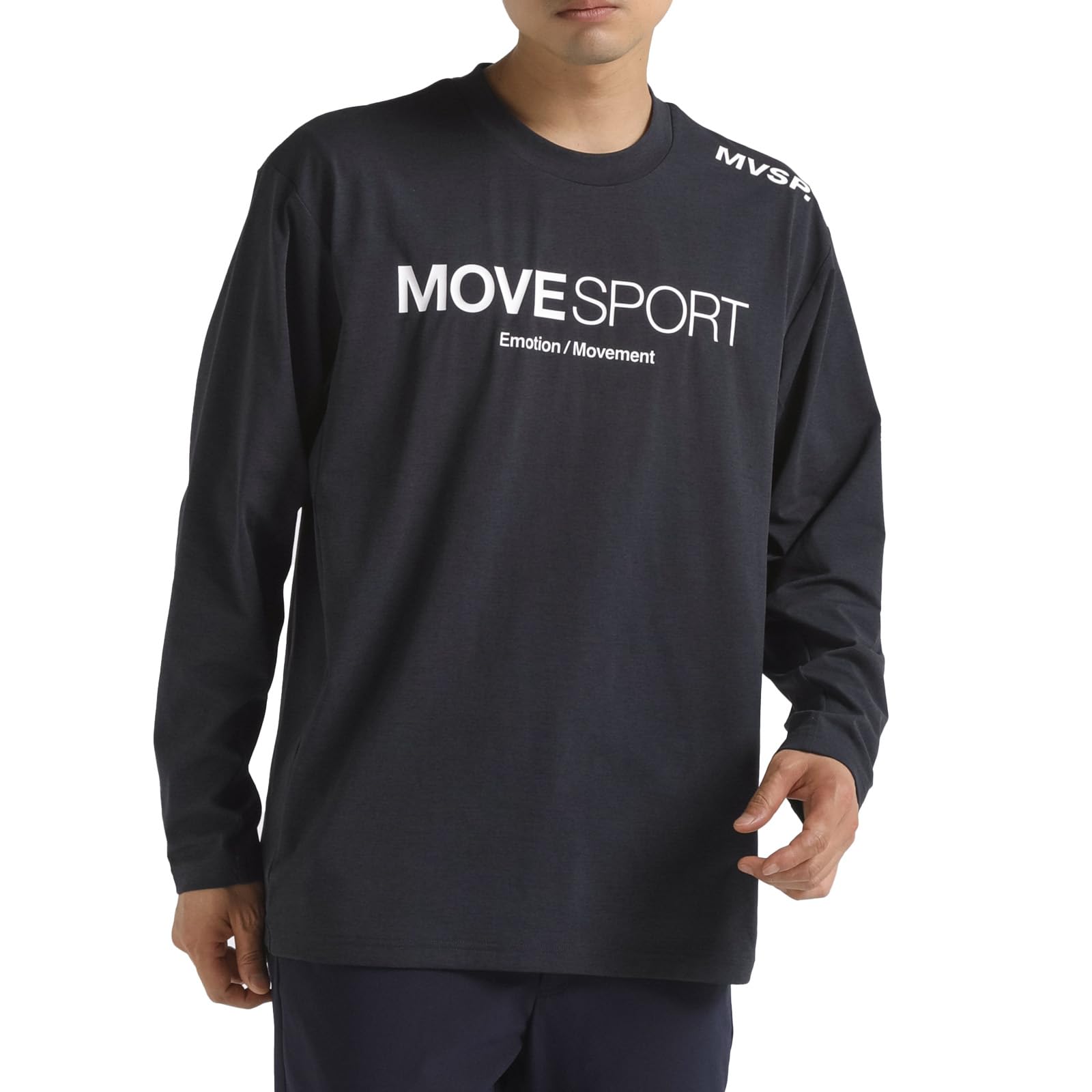 

Move Sports Long Sleeve Shirt by Descente Amazon UV Cut Easy to Move Cool Golf, Exclusive, Stretch, Moisture-Wicking, Quick-Drying, (UPF 50+), чёрный