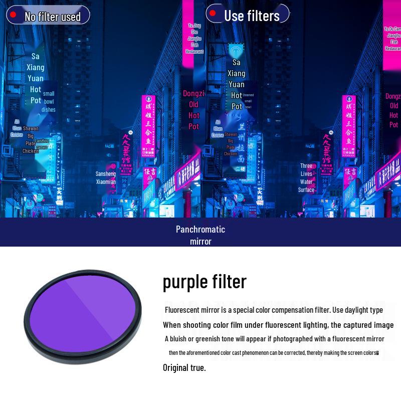 

DSLR Camera Circular Full-Color Filter Set: Yellow, Orange, Red, Green, Blue, Purple - Underwater Balance Filter 30mm