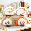 Plush Dumpling Shaped Keychain Soft Stuffed Bag Hanging Charm Cartoon Chinese Food Pendant for Purse Bag Key Accessories