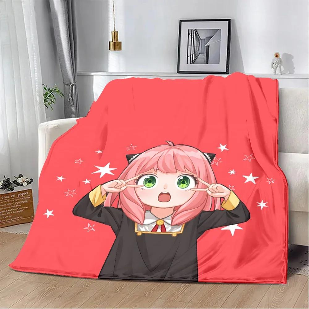 Spy x family Cartoon anime Printed Blanket Picnic Blankets Warm Blanket Soft and Comfortable Blanket Home Travel Birthday Gift