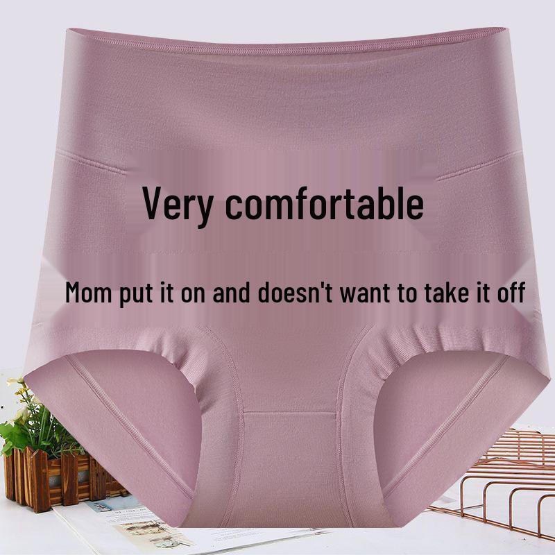 Modal Women's High Waist Tummy Control Plus Size Briefs with Antibacterial Crotch