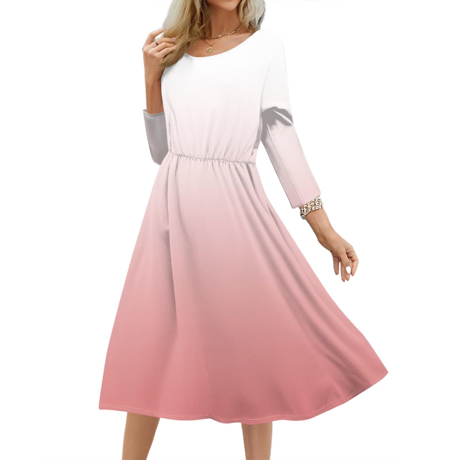 

Женское модное свободное платье с градиентным принтом XL арбуз красный