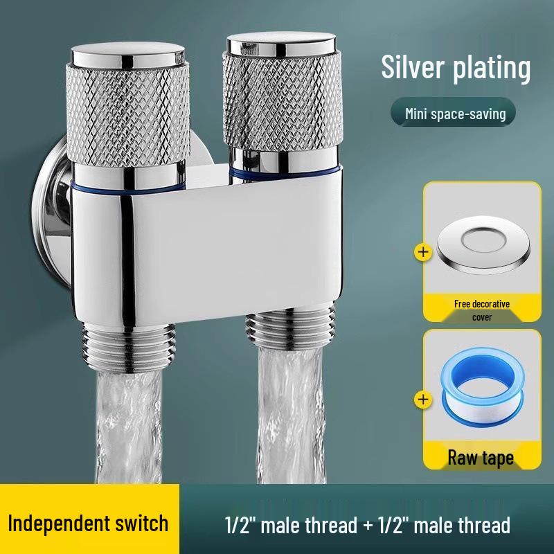 Toilet Spray Gun Set: Dual-Outlet Valve, Booster Water Gun, Feminine Wash