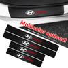 4Pcs Car Door Carbon Fiber Sill Scuff Plate Decoration Sticker For Hyundai I10 I20 Creta Tucson Solaris Elantra Santa Fe Kona Ix CC3