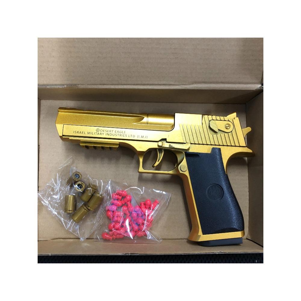 Dauerfeuerpistole Desert Eagle Mechanisch Leer Hängend Weichkugel Spielzeugpistole Schalenwerfen Dekompression Spielzeug Geschenk für Jungen