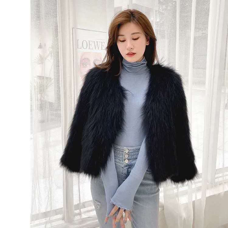 Autumn and winter new imitation fur women's imitation mink coat slim and thin short long hair light plush women's clothing