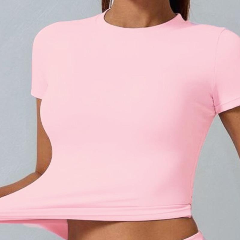 Set t-shirt quick-drying yoga clothes short-sleeved fitness tops blouse outdoor running sports short-sleeved women