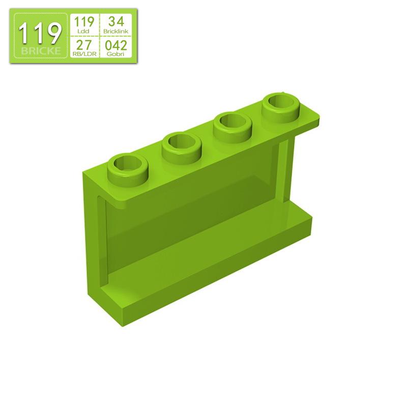 

BRICKE 1x4x2 Wall Plate Compatible with LEGO 14718 Building Blocks, Bulk Loose Parts Educational Toy 50g (28 pcs)