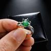Jewelry Simulation 2 Carat Ruby Small Waist Ring Classic Fashion Six-Claw Color Treasure Ring