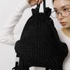 Pleatsmama Glitter Black New Bow Backpack