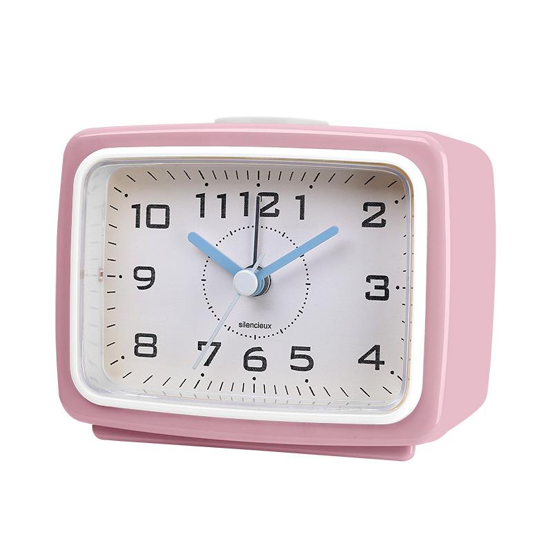 Students with Square Plastic Alarm Clock Simple Fashion Children Boys and Girls Get Up Artifact