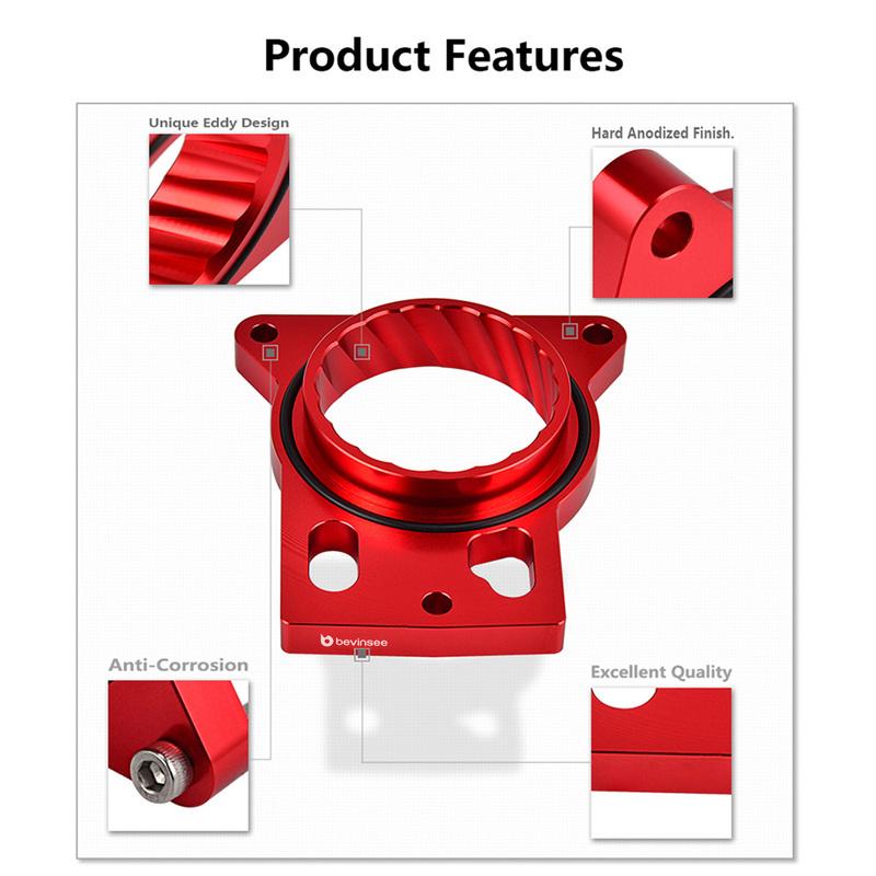 Throttle Body Spacer for Cadillac Escalade EXT&ESV V8,for Chevrolet Silverado/Suburban/Tahoe V8,for GMC Sierra V8,for Hummer H2