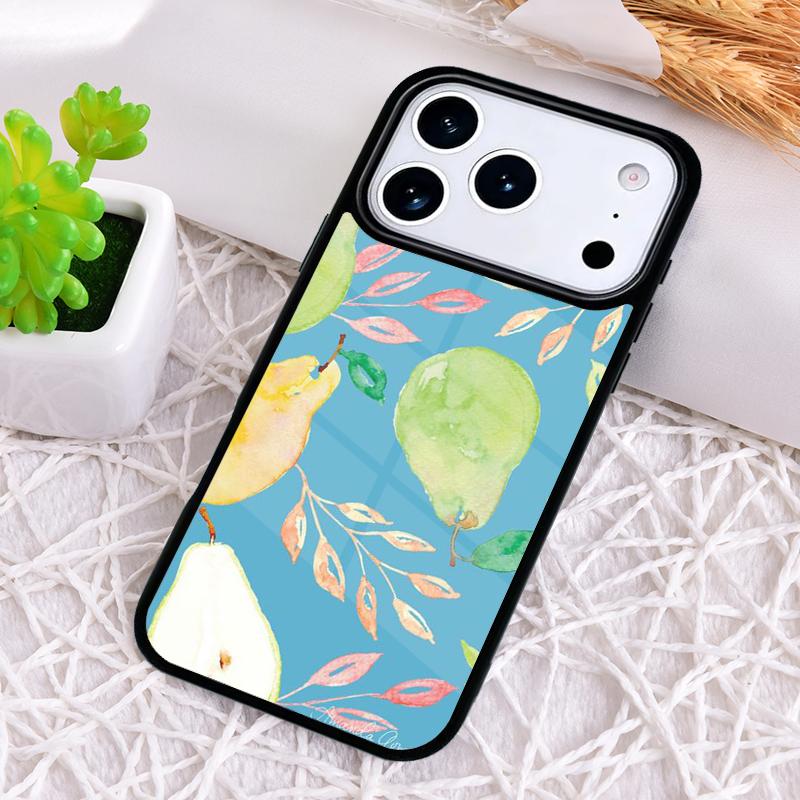 Avocado Pear Papaya Fruit Phone Case for iPhone 17 Air 16 15 11 12 14 13 Pro Max Shockproof Cover