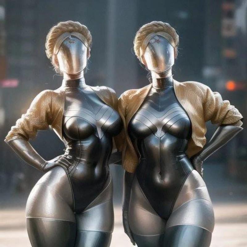Atomic Heart Mechanical Sisters Cosplay Swimsuit Game Anime Roleplay Costume Lycra Fabric