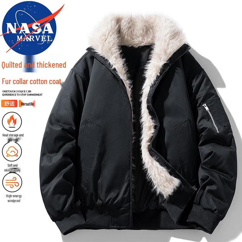 

NASA MARVEL Men s Fleece-Lined Hooded Winter Jacket XL