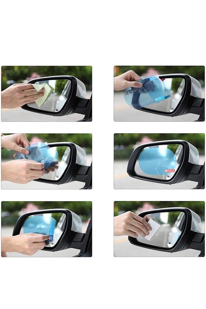 Car Side Mirror Anti-Rain Gliding Film - 2 Pieces Set