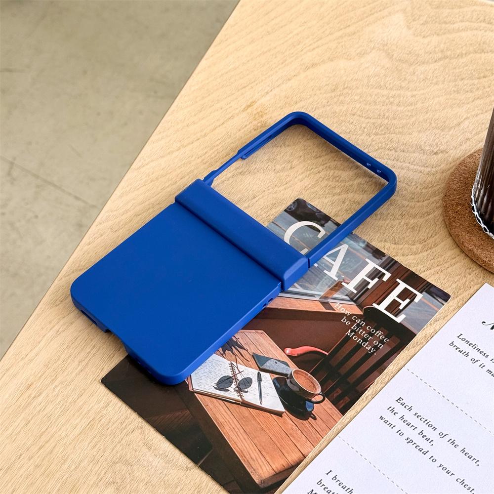 Hinge Protective Cover Phone Case for Samsung Galaxy Z Flip 7 FE 6 5 4 3 Flip7 Flip6 Flip5 Solid Color Macaron Hard Shell Cases