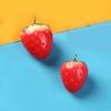 10Pcs Resin Imitation Strawberry Food Shape Charms for Diy Key Chain Necklace Pendants Ornament Jewelry Making Accessories New
