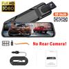 Dash Cam Mirror Camera for Car Touch Screen Video Recorder Rearview Mirror Dash Cam Front and Rear Camera Mirror DVR Black Box