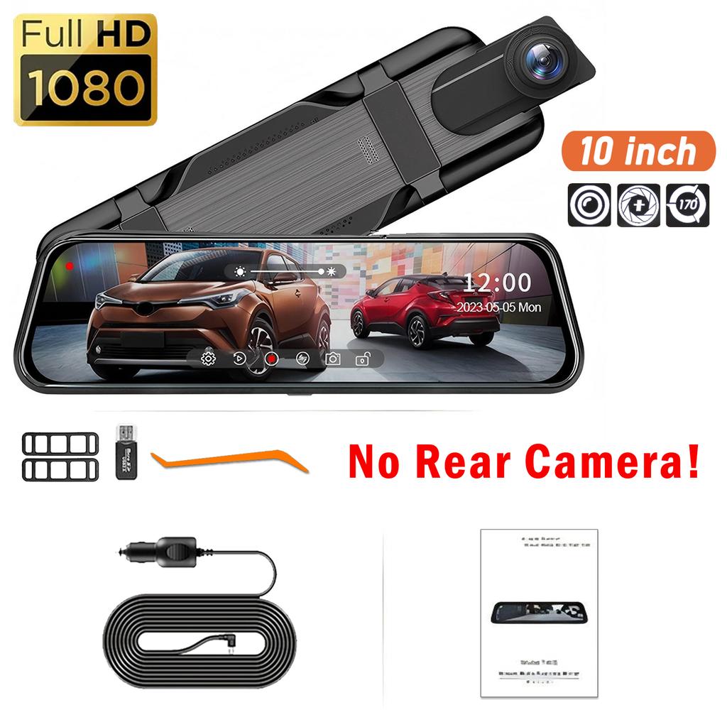 Dash Cam Mirror Camera for Car Touch Screen Video Recorder Rearview Mirror Dash Cam Front and Rear Camera Mirror DVR Black Box