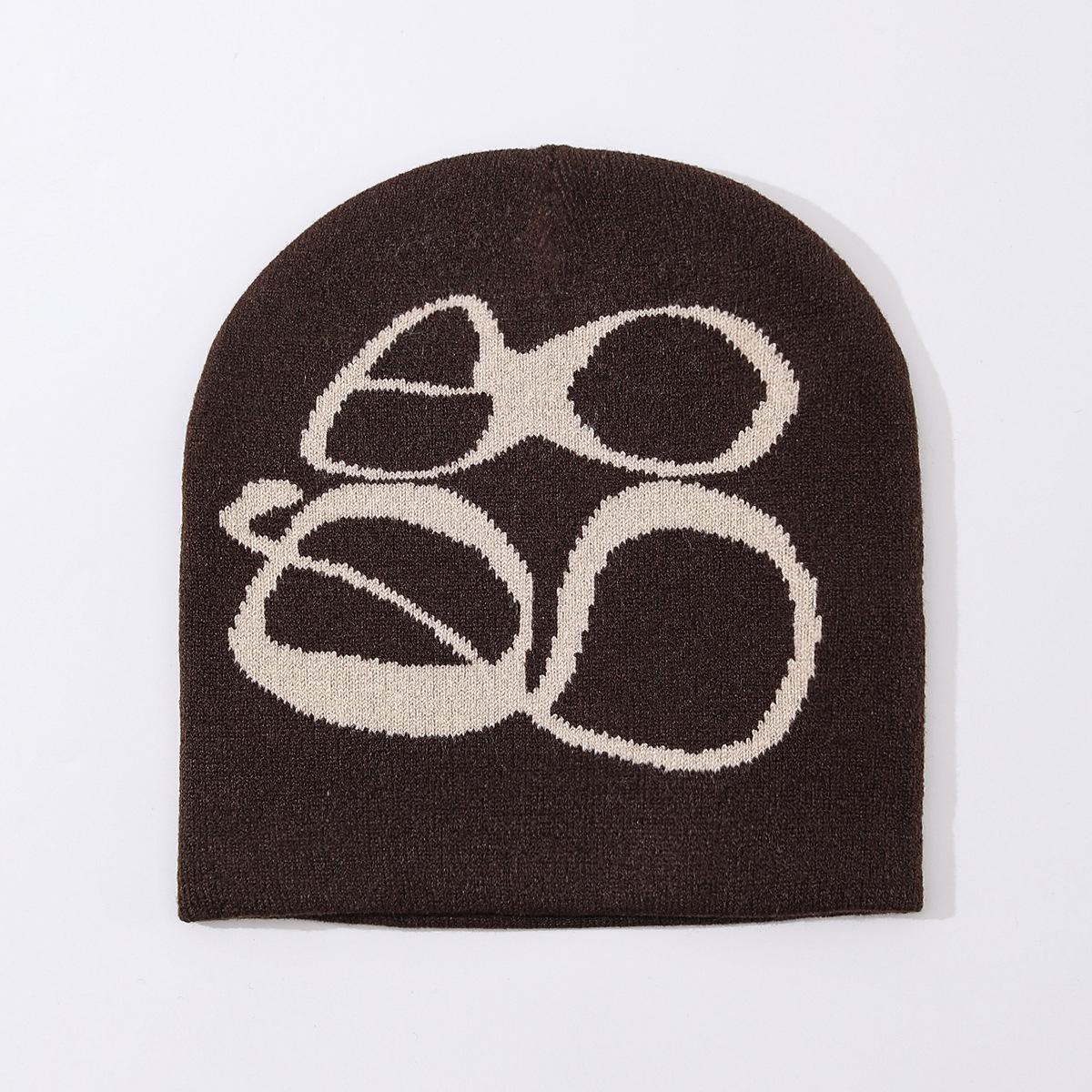 

New Fashion Streetwear Geometric Knit Hat - Warm & Versatile Hip Hop Style