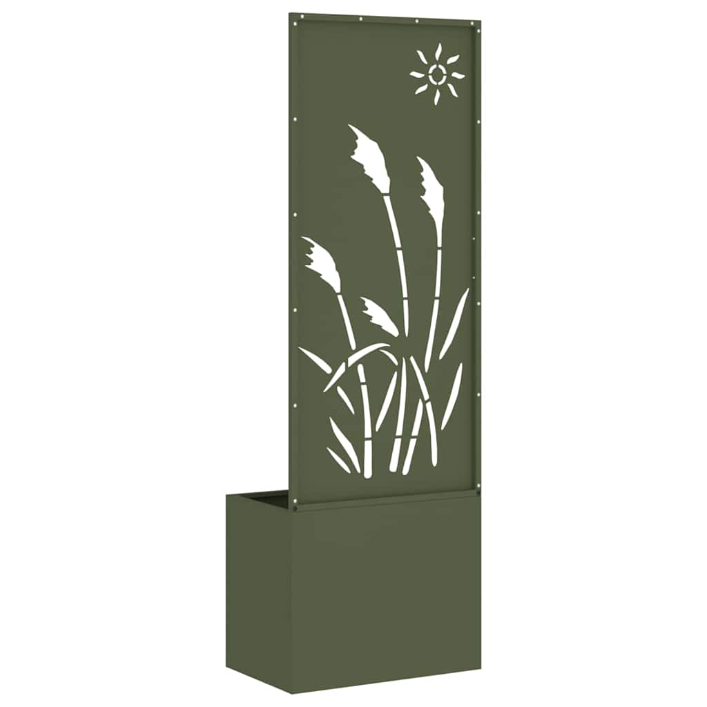 Garden Privacy Screen Canvas Olive Green 50 X 140 Cm