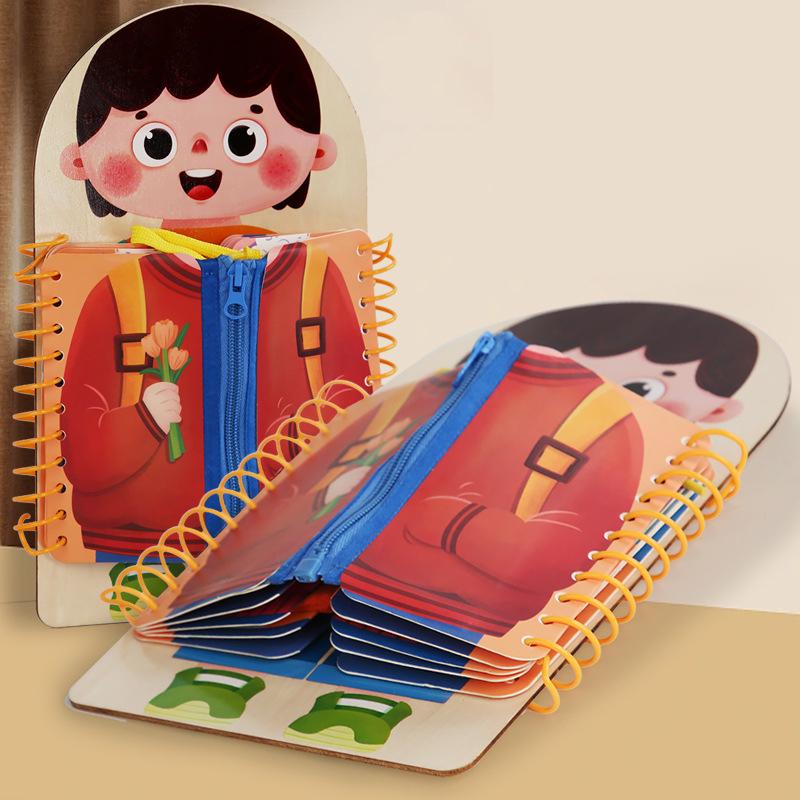 

Children Busy Book Montessori Playthings Fine Motor Skills Training Button Zipper Early Education Games Toddlers Quiet Books Sensory Playthings