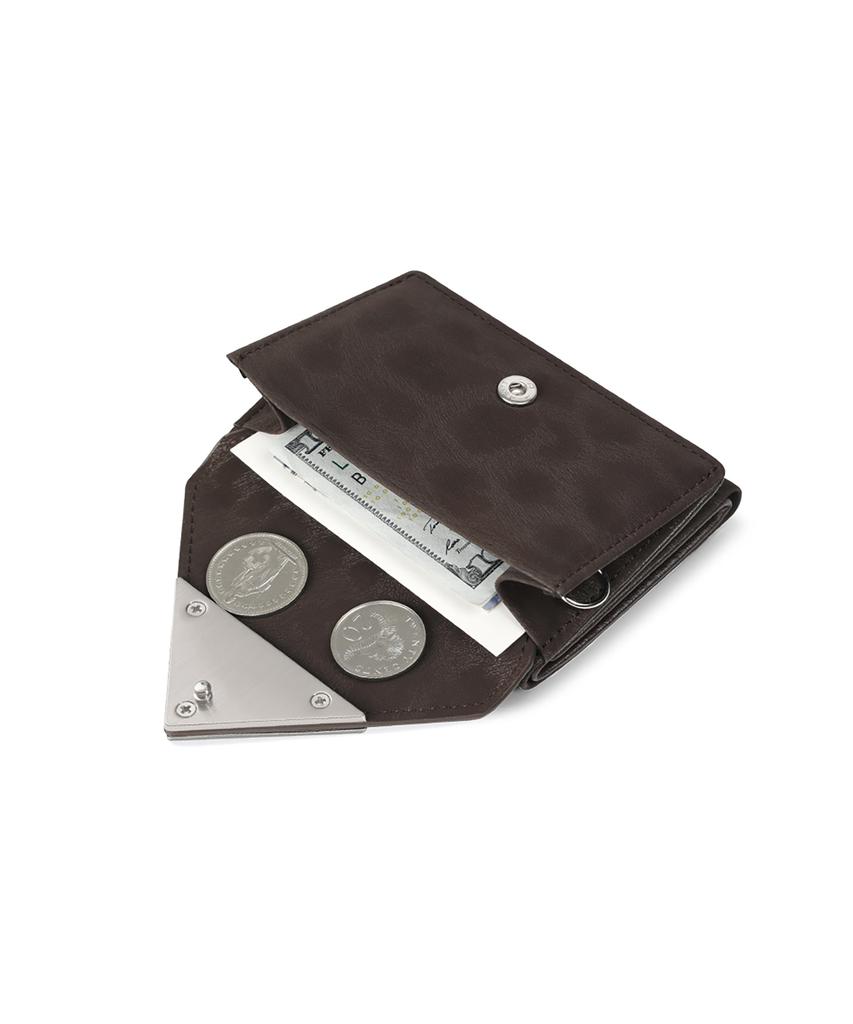 Fennec Triangle Triple Wallet - Leopard Brown