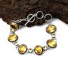 Citrine Gemstone : 925 Sterling Silver Handmade Multi Gemstone Bracelet Jewelry