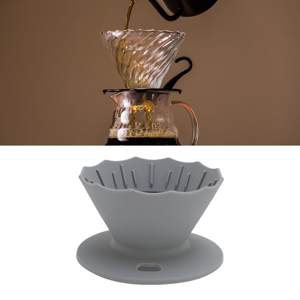 Pour Over Coffee Dripper Food Grade Silicone Folding Portable Hand Brewed Coffee Filter
