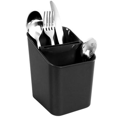 Container Drainer for Cutlery Knives Kitchen Utensils Basket Stand Black