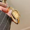 Classic Square Dial Watches For Women Creative Fashion Women Dress Wristwatch Gold Bangle Bracelet Ladies Quartz Watch Clock