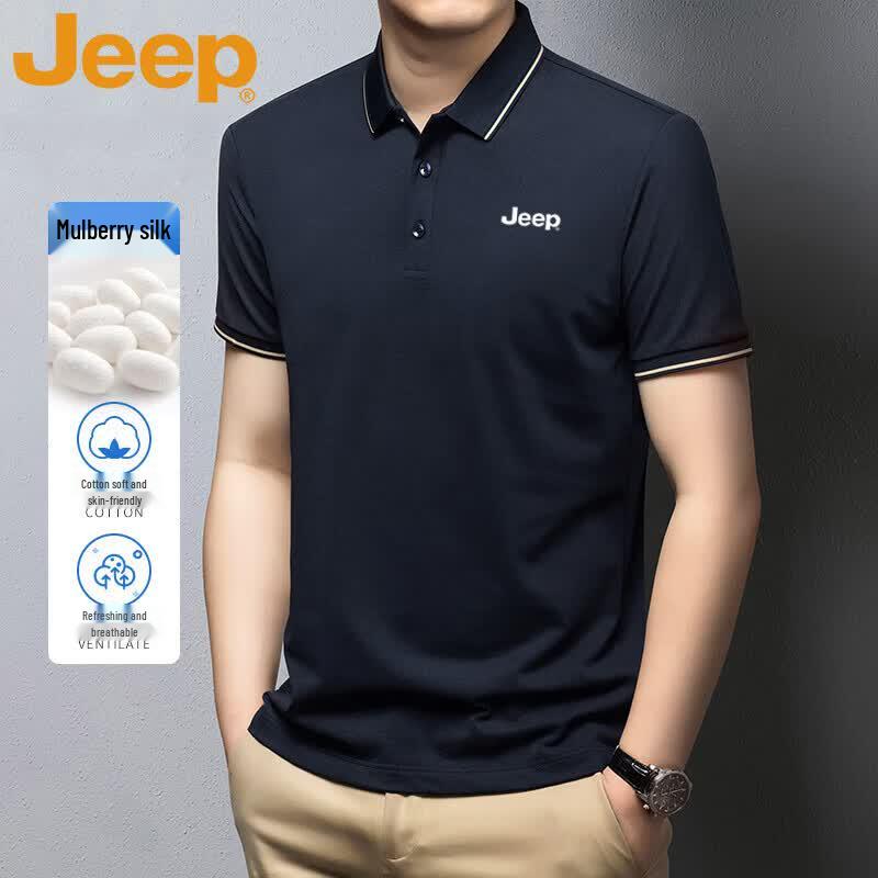 

JEEP Men s Short Sleeve Polo T-Shirt L