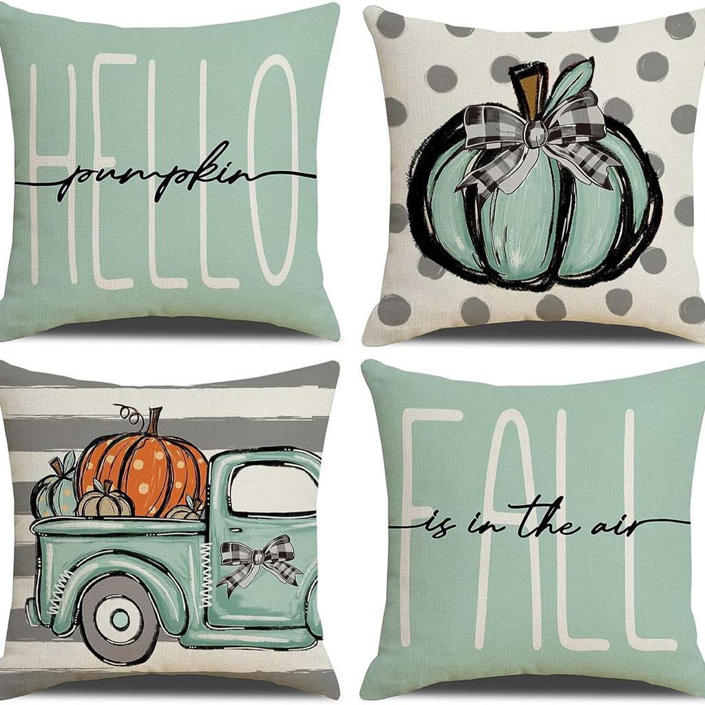 New Thanksgiving Holiday Print Pillow Pillow Sofa Bedside Home Pillow Case Waist Cushion Cover