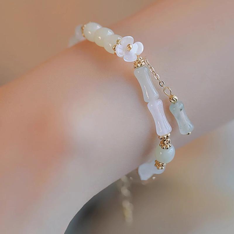 [Icing On the Cake] New Chinese Style Bamboo Joint Bracelet for Women As a Vintage Niche Gentle Gift for Besties