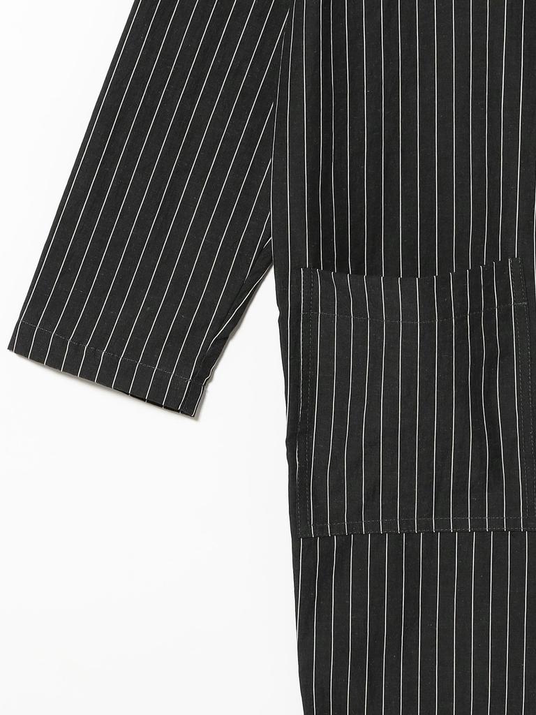 Beams Boy Yarmo Boiler Suit, Women's, Grey on Navy, Size M