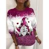 Womens Round Neck Pullover Sweatshirt With 3D Christmas Tree Print Casual Comfort Fit 2025