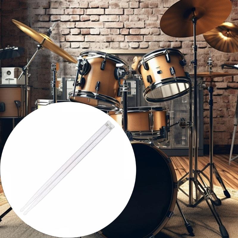 Illuminated 5A Drumsticks With Transparent LED Lights For Visual Impact In Live Music And Jazz Shows