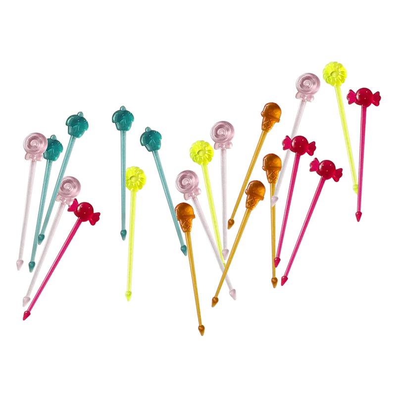 Merry Christmas Candy Fruit Fork Kid Cake Fruit Toothpick Bento Lunch Party