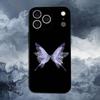 Ins Retro Butterfly Phone Case For iPhone 15,14,13,17,16,12,11,Plus,Pro Max,XS,X,Mini,8,7,XR,SE,Soft Silicone Black