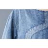 New Vintage Summer Denim Dress Women Plus Size Elegant Loose Blue Maxi Basic Dresses O Neck