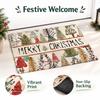 Christmas Placemats Linen Print Stain- Heat- Table Mats for Dining and Party Decoration