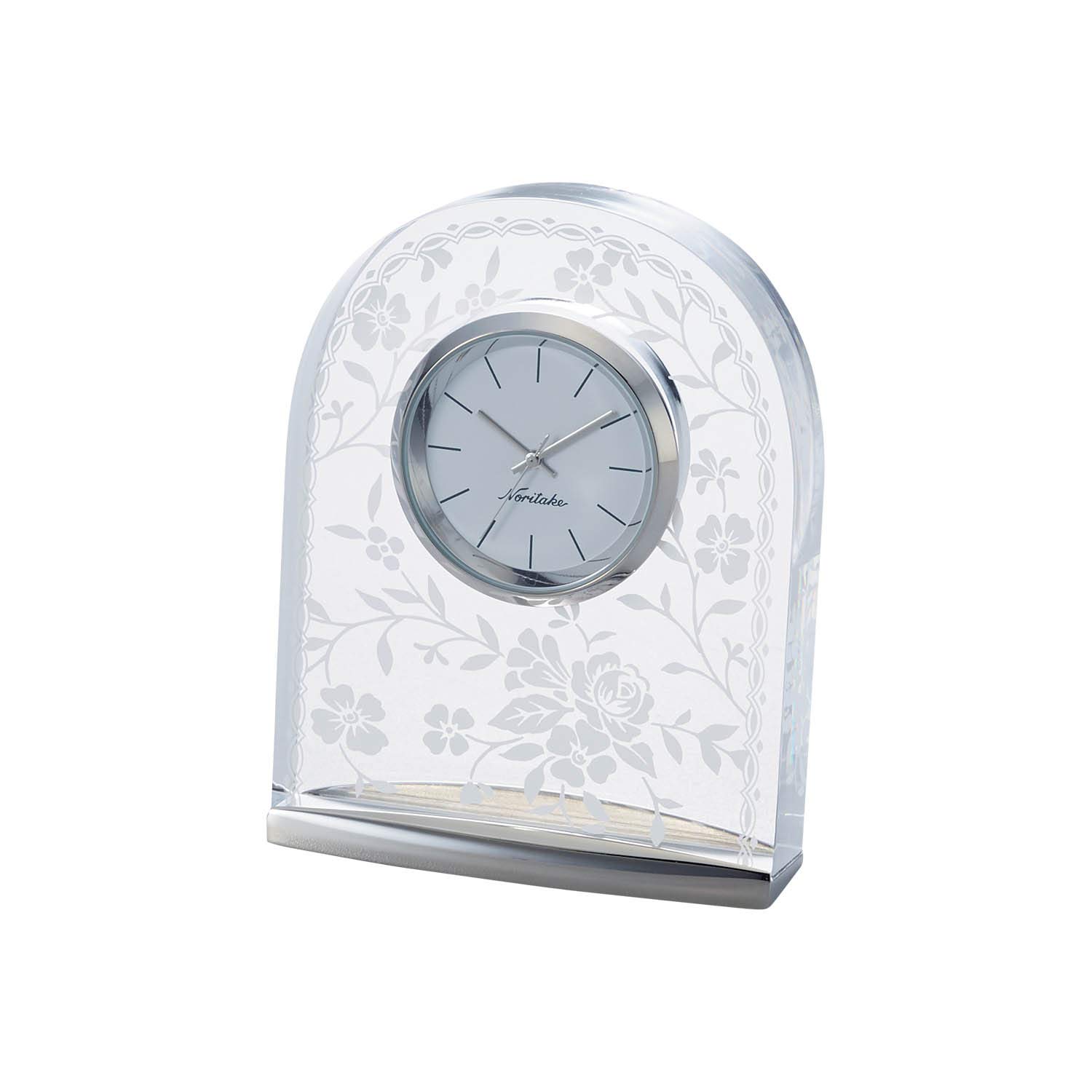 

Noritake Rose Platinum Table Approximately 1 Platinum and Clock, 8.5cm High, 6.5cm Wide, 2.5cm Deep, Piece, Acrylic, AC-CL/MC11