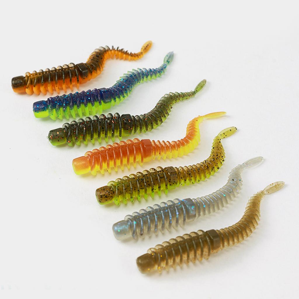 10pcs Soft Lure Worm Artificial Baits Wobblers 8.5/7.5/6.5cm Topwater Floating Fishing Lure for Trout Fishing Swimbait