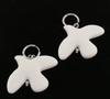 White Peace Dove Pendant Necklace for Women Vintage Metal Geometric Round Ear Hoop Jewelry Girls Gift