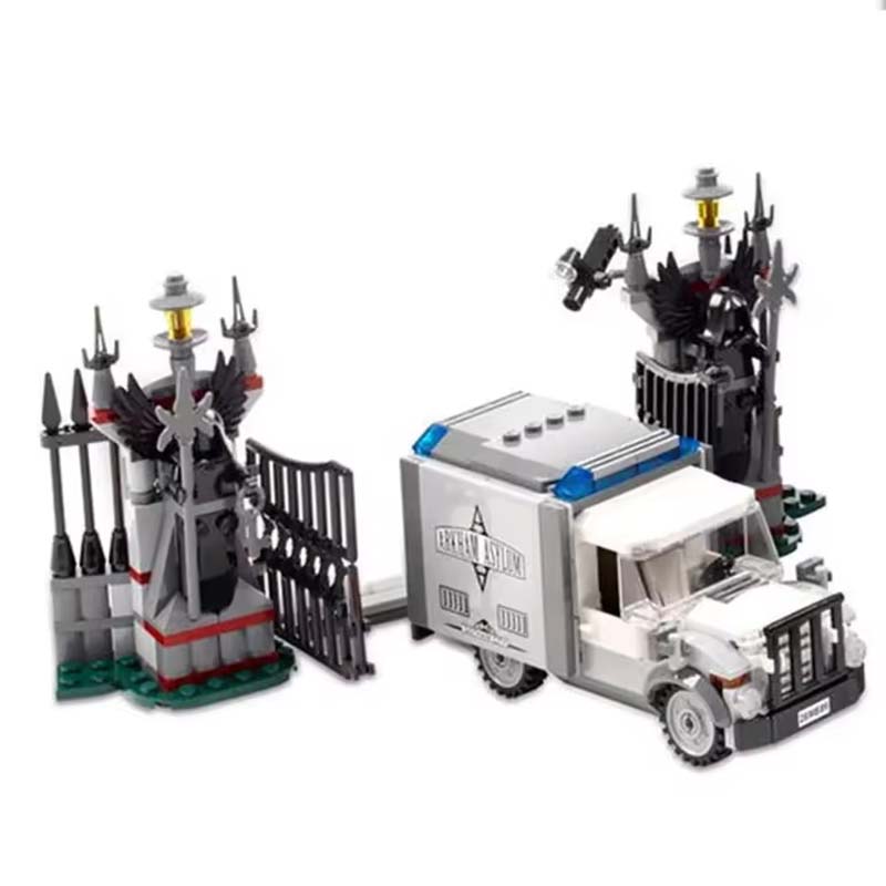 1619PCS MOC Arkham Asylum Building Block Set, DC Villains Gothic Architecture Castle Model, Display Decor for Adult Fans Kids