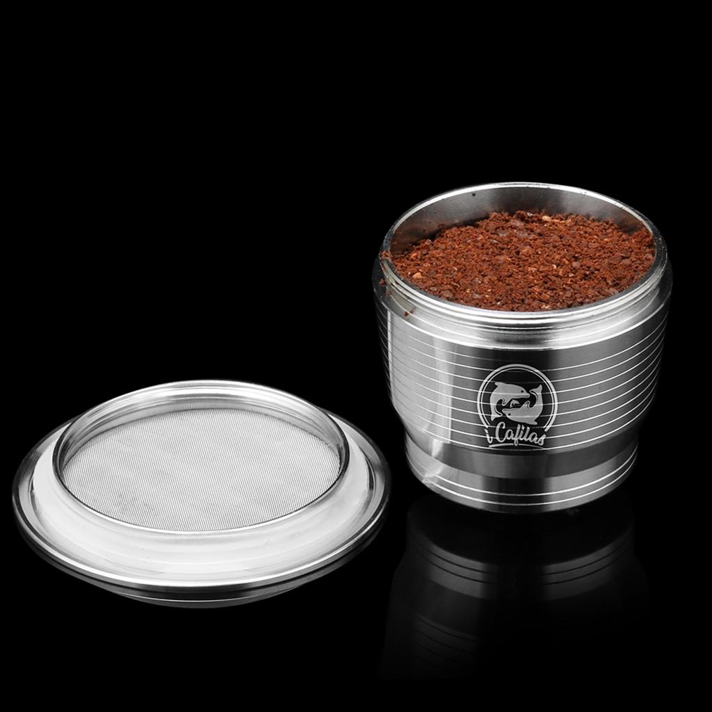 Stainless Steel Refillable Coffee Capsule Pod Coffee Filter Holder Portable Replacement for Nespresso Coffee Maker